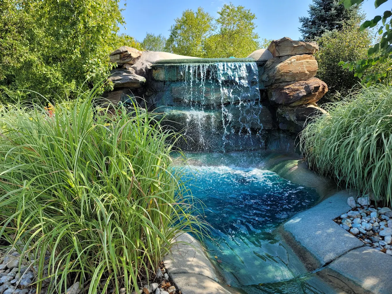 Real cascading waterfall feature